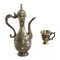 Vintage Coffee Pot And Cups Set, Tea Pot Set, 6 Teacups,1 Teapot, And 1 Tea Tray